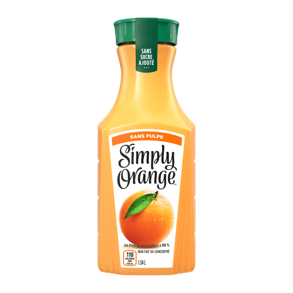 Jus Simply Orange sans pulpe  Simply Beverages™ Canada Simply Beverages™  Canada